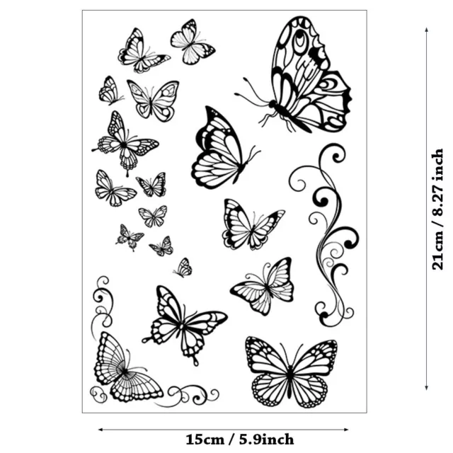 Butterflies Silicone Clear Stamp Scrapbooking Embossing Card Making Album Craft
