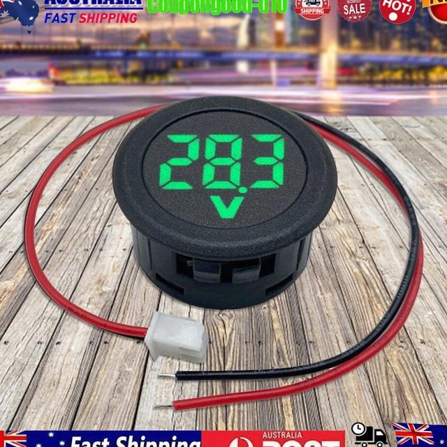 DC 4-100V Volt Detector Tester LED Digital Display Mini Voltmeter Round Two-wire