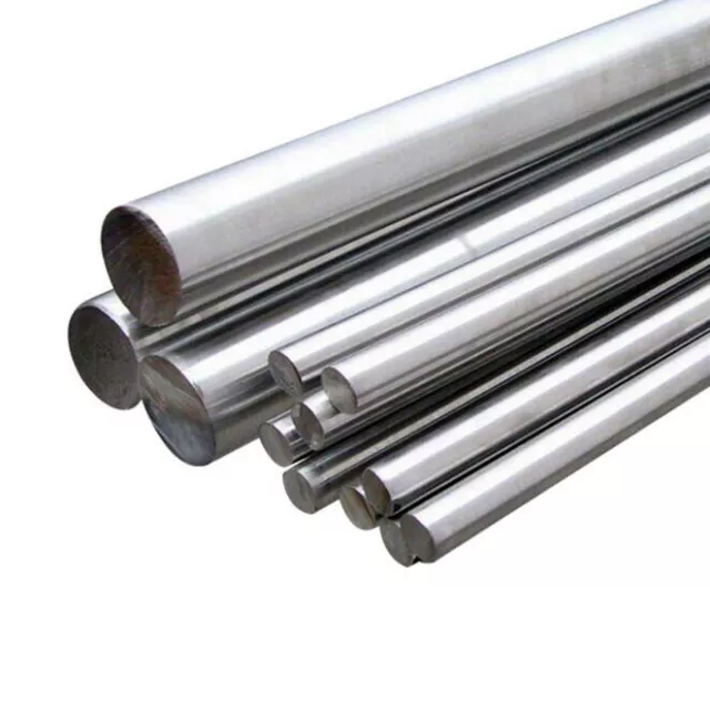 304 Stainless Steel Round Metal Bar Solid Rod Dia 8mm-14mm Length 200mm-500mm 2