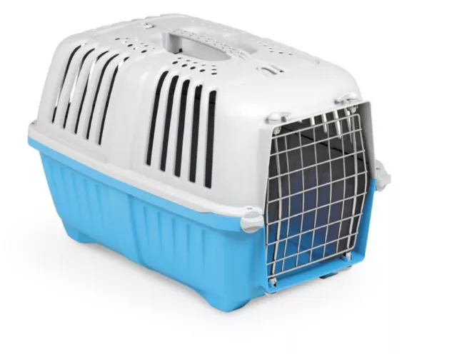 Boîte de Transport Pratiko Avec Porte en Métal pour Chat Chien De