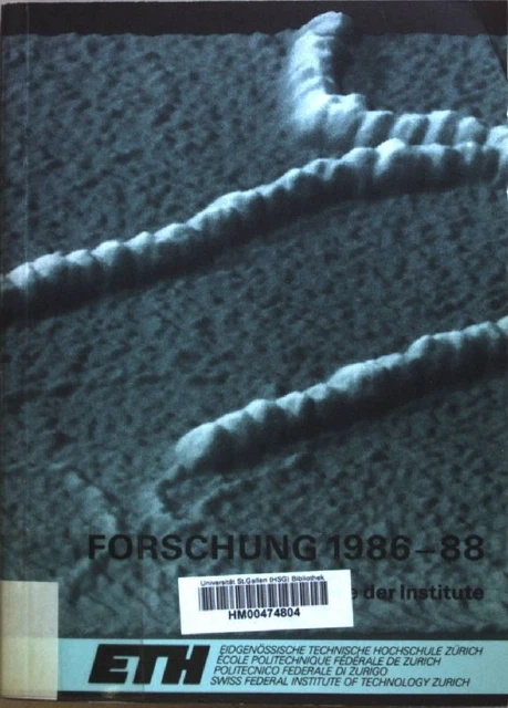 ETH Forschung 1986-88: Berichte der Institute.