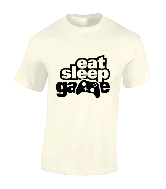 T-Shirt Da Uomo Eat Sleep Game Gaming Design Regalo Idea Pc Computer 8
