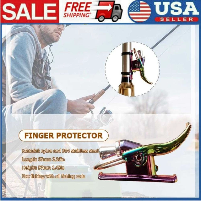 Breakaway Cannon Fishing Rod Trigger Aid Finger Protector Thumb Clamp Button