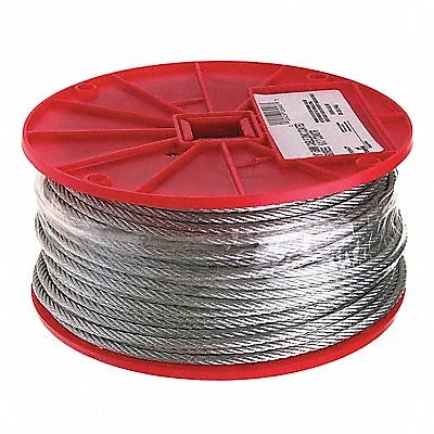 Campbell Chain & Fittings 1/8In 7X7 Cable Galv Wire 500 Feet Reel  7000427