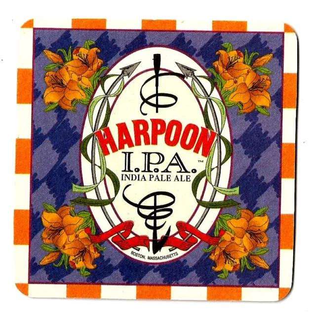 16 Harpoon IPA  Beer / Bar Coasters   Harpoon Brewery Boston Ma, Windsor Vt.
