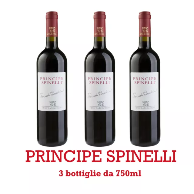 3 BOTTIGLIE VINO ROSSO Iuzzolini “Principe Spinelli” – Igt – 75 cl  CALABRESE
