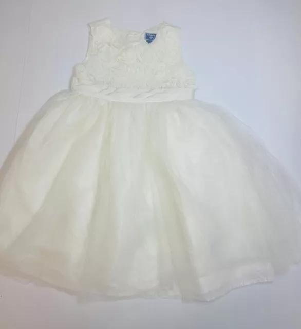 Ivory Flower  Girl / Wedding Tulle Tutu Roset 4-layered Dress 5T  NWT- Old Navy
