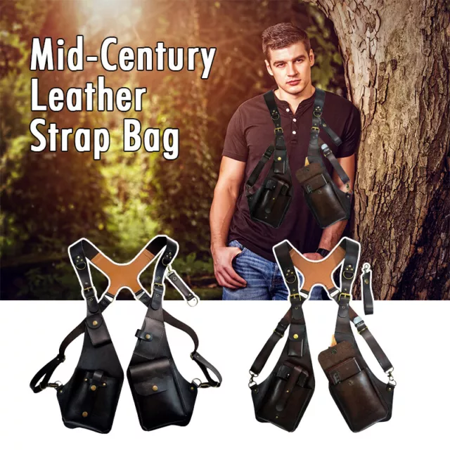 Anti-Theft PU Leather Concealed Underarm Shoulder Holster Strap Bag Case Wallet