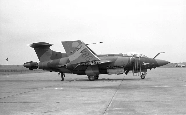 208 Sqn, Buccaneer S.2B, XV869 at RAF Honington, 4 Oct 1979 - original B&W neg