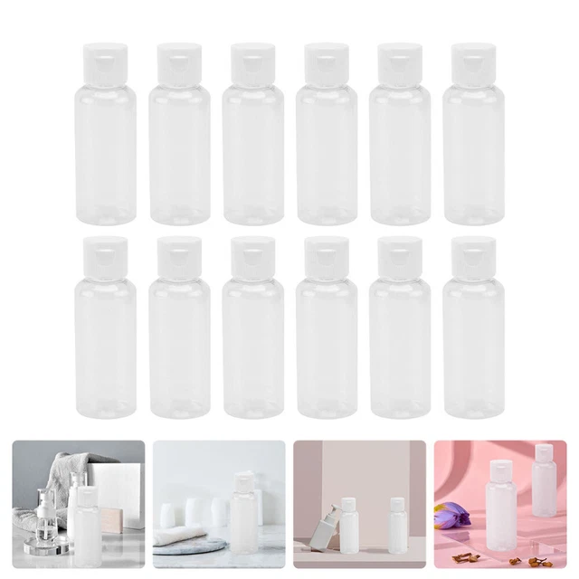 Tubos de viaje con contenedor de plástico transparente para botellas de viaje blancos para mascotas