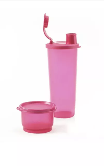 Brand NEW Tupperware Pink 470ml Tumbler and 125ml Snack Cup Set Lunch