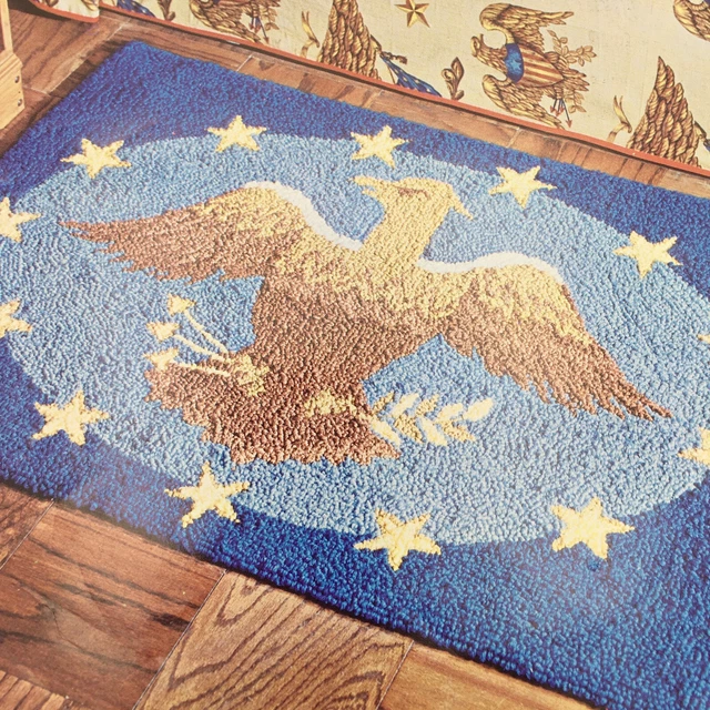 "Base alfombra perforadora TÍA LYDIA Federal Eagle 939 - patriótica 34"" x 48"