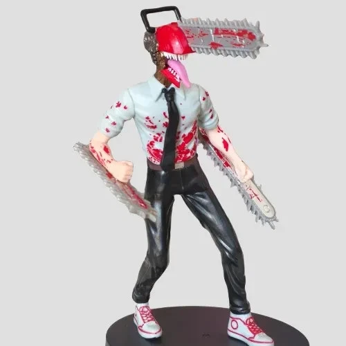 Chainsaw man figurine Denji et makima 38cm 2 buste