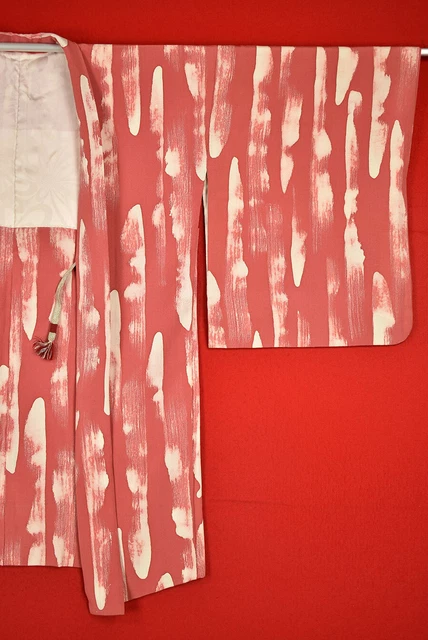 Vintage Japanese Kimono Silk Antique BORO HAORI Kusakizome Dyed/B260/765 2