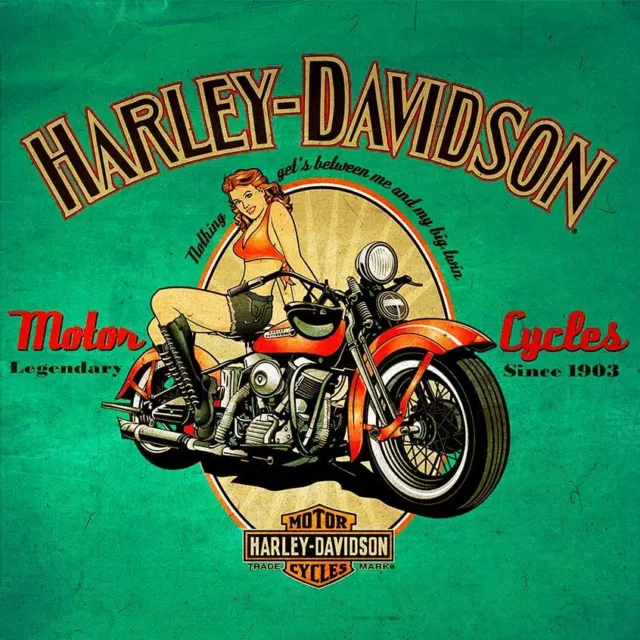 Harley Davidson Legendary Since 1903 Heavy Duty Usa Made Metal Advertising Sign
