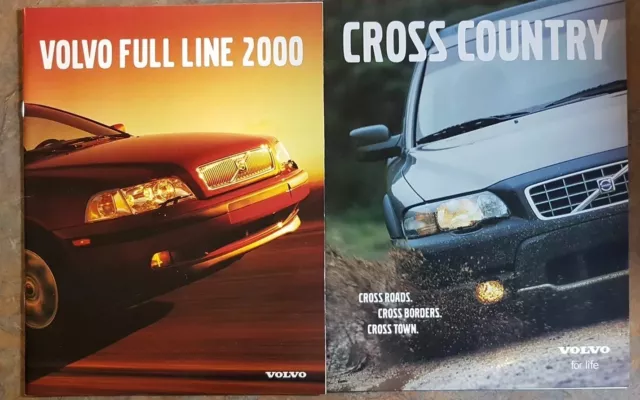 VOLVO FULL LINE FULL COLOR BROCHURE 2000 model year  +  CROSS COUNTRY FLYER