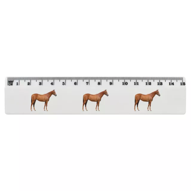 'Pferd' Weißer Kunststoff Lineal (RL022958)