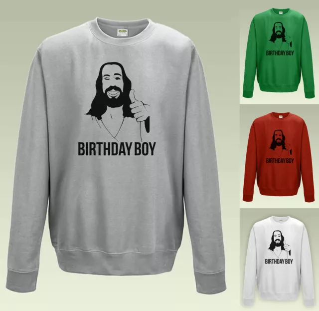 JESUS BIRTHDAY BOY Christmas Jumper Sweatshirt JH030 Slogan Sweater Funny Xmas
