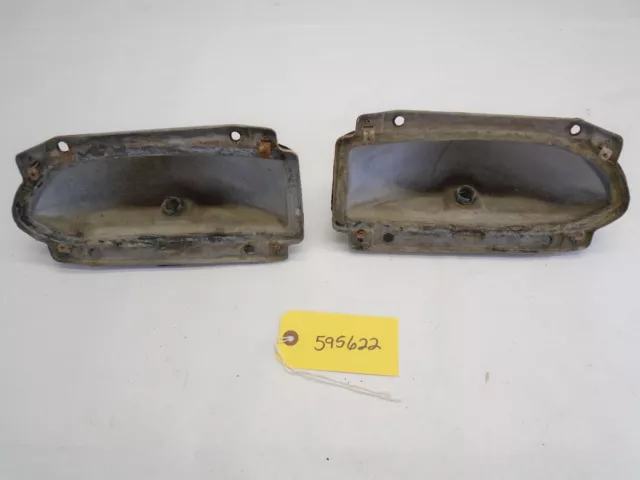 1959 Chevy El Camino Wagon Outer Taillight Tail Light Buckets L&R OEM