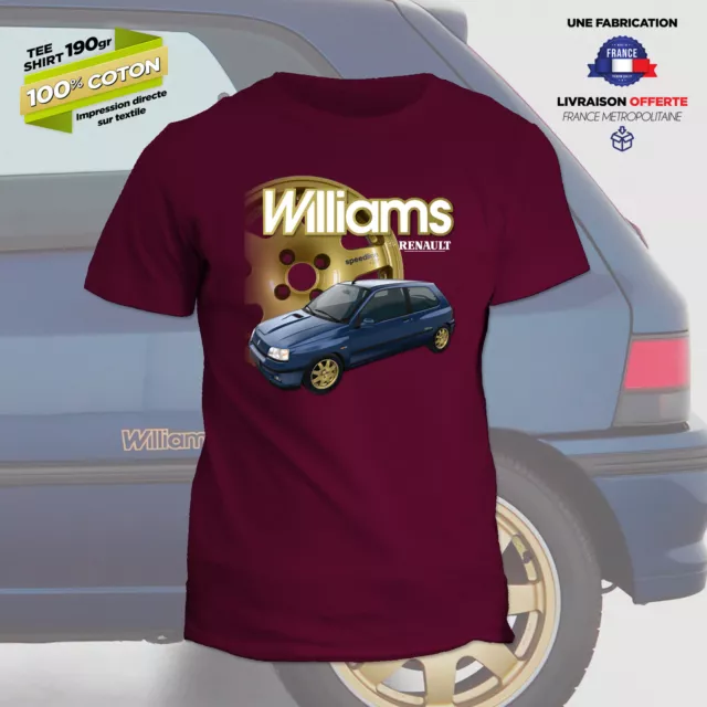 Tee shirt tribute Renault Sport Clio Williams - nombreux coloris 3