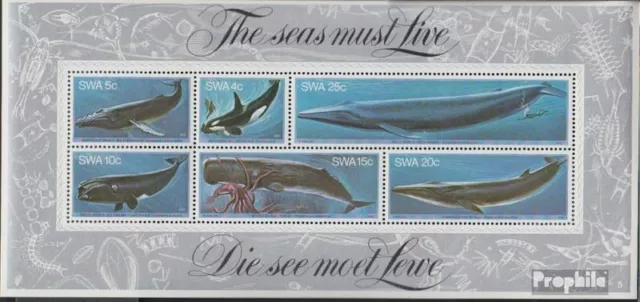 Namibia - Southwest block5 (complete.issue.) fine used / cancelled 1980 Whales