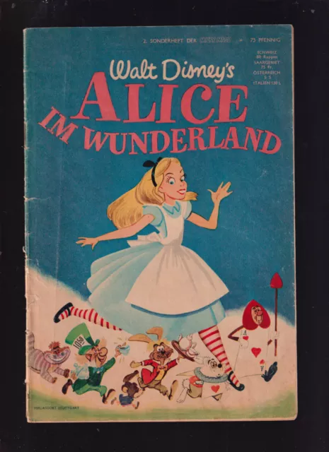 Micky Maus Sonderheft 1952 Nr. 2 gebrauchter Zustand Alice im Wunderland