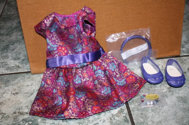 American Girl Fancy Holiday Dress Outfit Set Complete 2017 18” Doll Clothes NEW