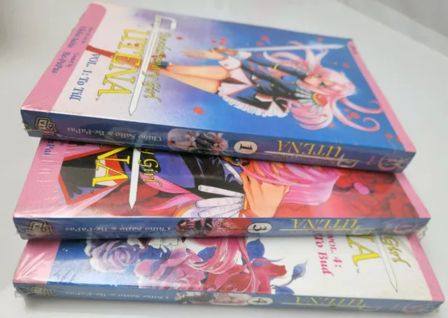 Revolutionary Girl Utena English Manga Vol: 1/3/4 Books Text Chiho Saito Lot