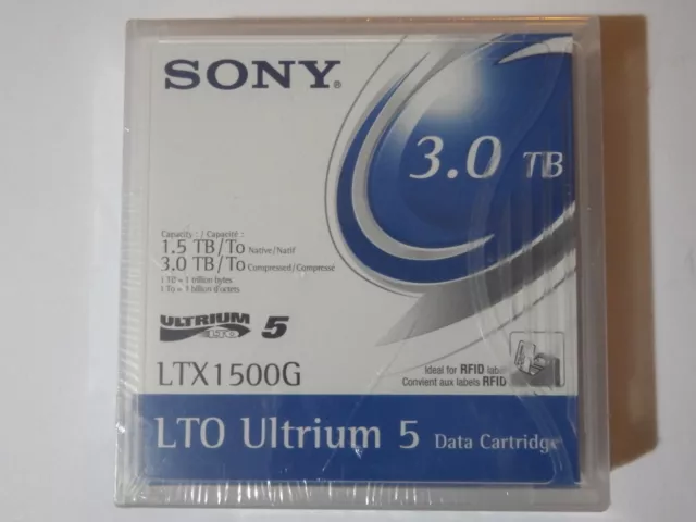 Sony LTO-5/Ultrium-5 Data Tape/Cartridge 1.5/3TB LTX1500G NEW