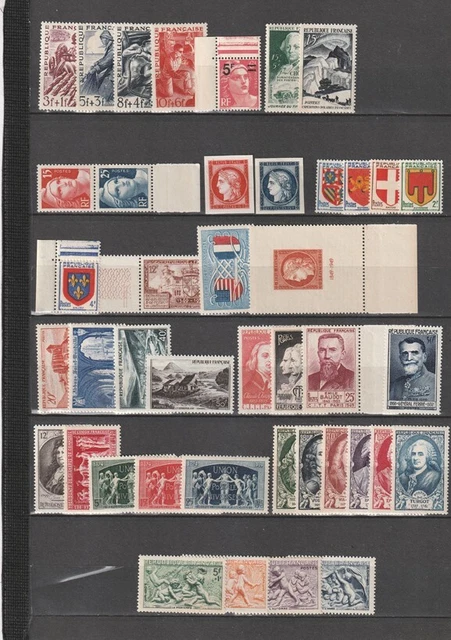 Philatélie-Timbres EUROPE-FRANCE MONACO 1949 YT PA 42 à 44 Neuf