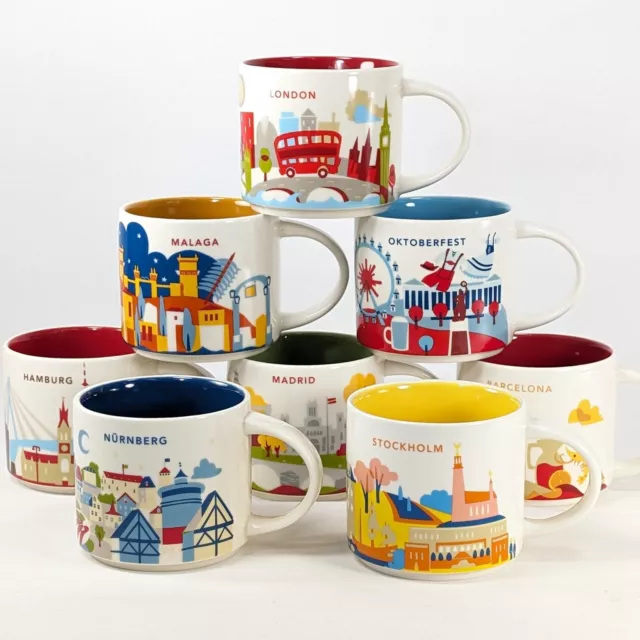 Starbucks 'You Are Here' Series Coffee Mugs - European Cities