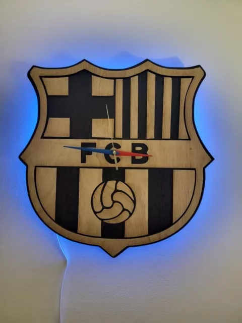 FC Barcelona RGB backlight handmade wall clock 2