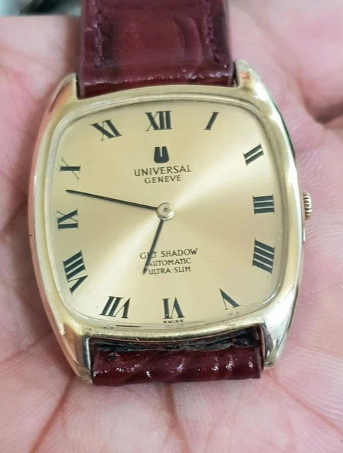 Vintage Universal Geneve Gilt Shadow 25J Automatic Watch Swiss Mens Vintage Universal Geneve Gilt Shadow 25J Automatic Watch Swiss Mens