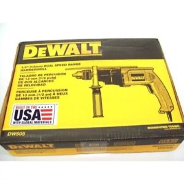 New Dewalt Dw505 1/2" Electric Vsr 7.8 Amp Hammer Drill New In Box Sale Price