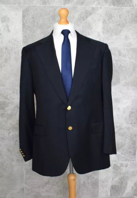 Giacca sportiva vintage GIEVES & HAWKES blu navy + bottoni oro taglia 44R/54R blazer XL