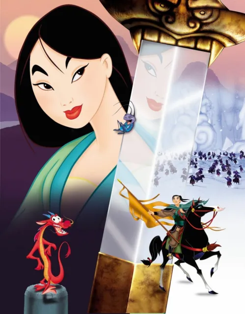 DISNEY MULAN FILM POSTER - LARGE WALL ART FRAMED CANVAS PICTURE 20x30 INCH