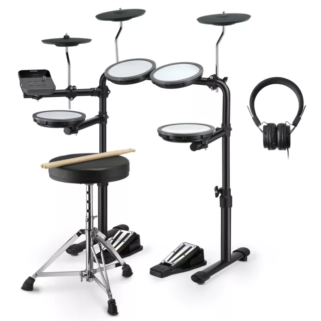 Donner DED-70 Kids Junior Electric Drum Set 4 Quiet Mesh Pad 68 Sounds