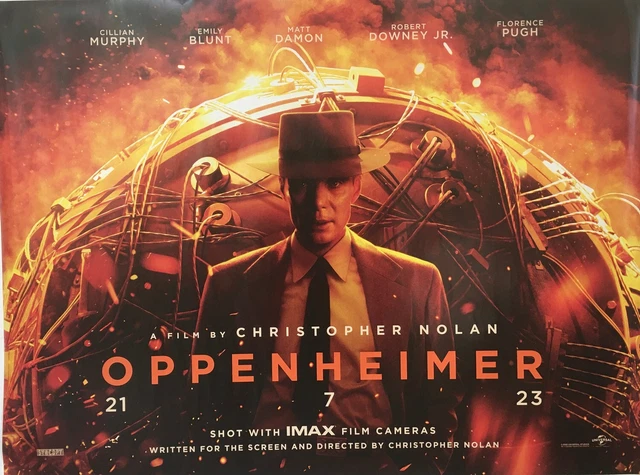 OPPENHEIMER 2023 QUAD Poster Cillian Murphy Florence Pugh Robert oppenheimer-2023-quad-poster-cillian-murphy-florence-pugh-robert