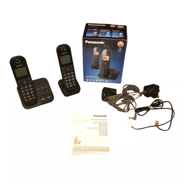 Telefono cordless PANASONIC doppio telefono cellulare con segreteria telefonica KX-TGC422