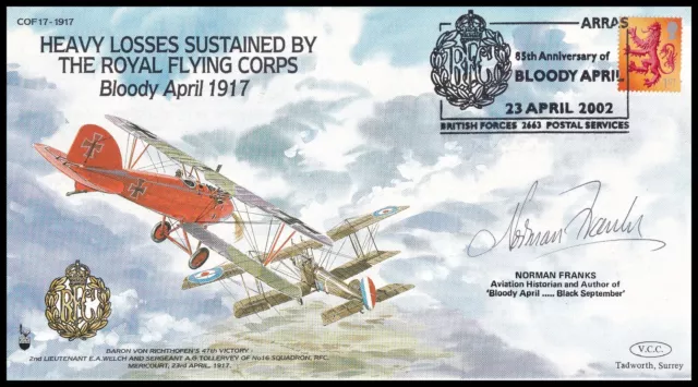 Author NORMAN FRANKS Signed COF17 Heavy Losses Sustained by the RFC Cover