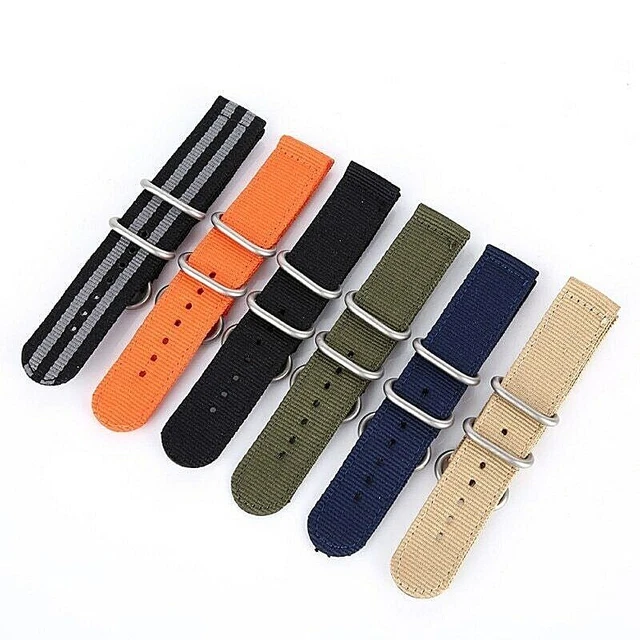 Polso Orologio Bande Cinturino Bracciale Alla Moda Tela Tessuto Fibbia 18mm 20mm