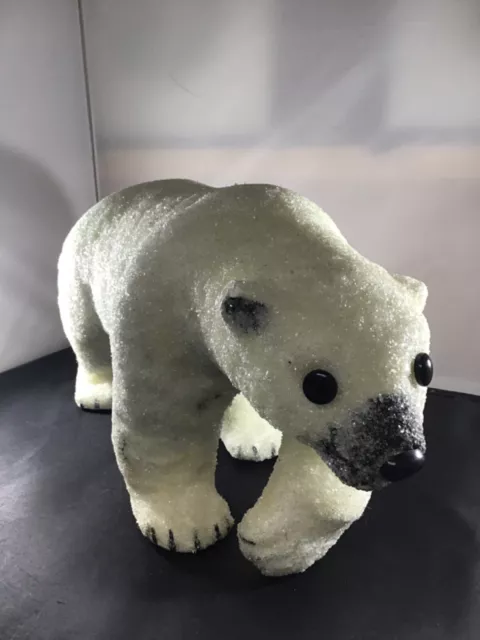 Vintage large shimmering polar bear 20"