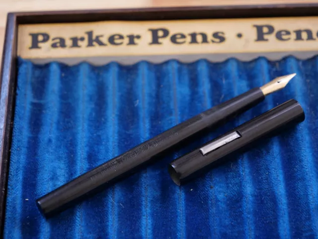 Rare Parker Lucky Curve Disappearing Clip Eyedropper Fountain Pen BHR