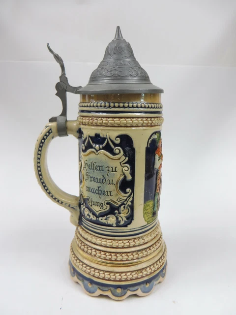 Vtg Thorens Movement Music Box West German Stein I Left my Heart in Heidleberg