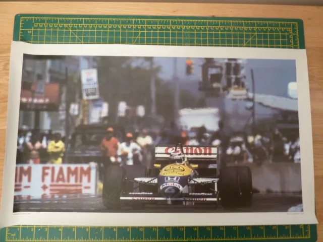 1980's Formula 1 F1 Grand Prix GP Racing Nelson Piquet Williams Poster n Mansell