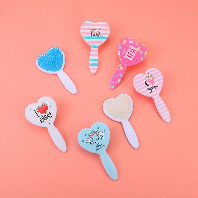 Candy Colored Love Pattern Hair Comb Airbag Comb Massage Comb Beauty Comb BII