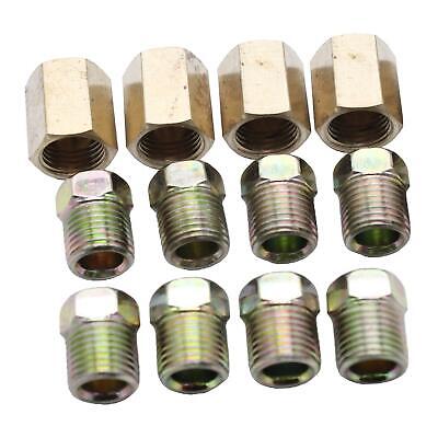 1/4" Brake  Fittings Brass Unions 7/16-24 Inverted 4 Nuts