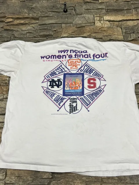 Vtg 1997 Womens NCAA Final Four Long Sleeve T Shirt Tennessee Volunteers Sz L