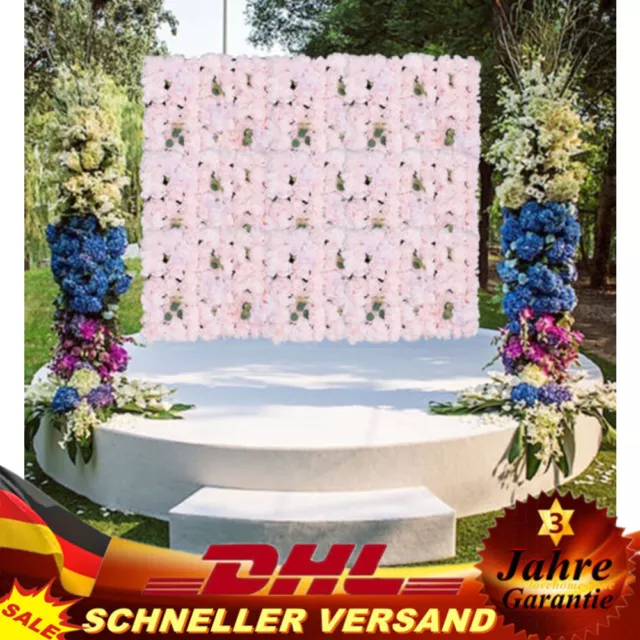 6 * Blumen-Wandpaneel Künstliche Rosenwand Hochzeit Straße Hintergrund 60x40cm