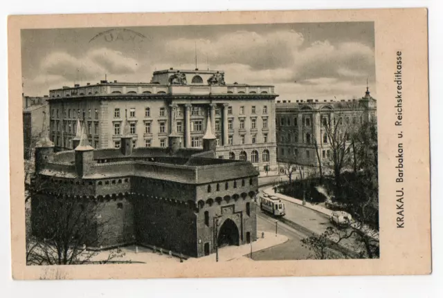 Seltene  FOTOKARTE  KRAKAU , Feldpost ,  Reichskreditkasse 1940